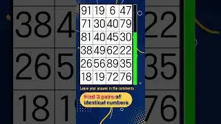 🔢 Same Numbers Puzzle | Shorts Archive 457-464