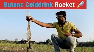 How to make butane coldrinks bottle rocket 🚀 | butane water bottle rocket  #experiment #butane 