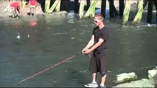 Fishing in Downtown Anchorage
