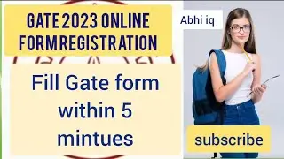 How to fill Gate 2023 online form|Gate registration|IIT Kanpur|step by step process#gate2023