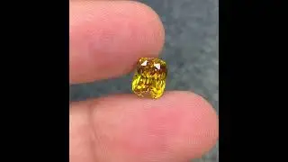 3.80 Carats yellow sphene (Titanite) Gemstone in cushion cut - Sphene Jewelry - Sphene Jewelry