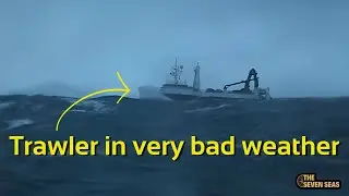 Fishing Trawler 'Ocean Explorer' in nordic storm! Leaving Dutch Harbor!