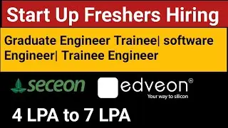 Freshers hiring 2023 - 2025 | Start Up jobs for freshers | graduate Engineer trainee 