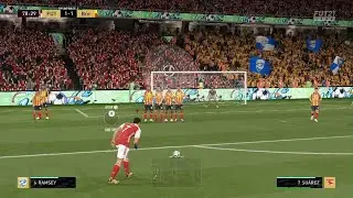 Insane Knuckleball Free kick with HEADLINER Suarez