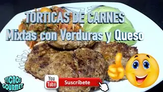 TORTICAS de Carnes Mixtas con Verduras y Queso #recetasyicaos #recetas #recette #cocina #comidasana