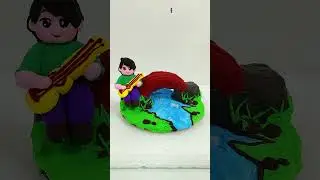 DIY How to make Miniature /Music Boy making with clay/Play with Clay 🌷
