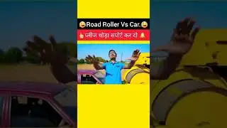 Road Roller Vs Car #shorts #experiment @CrazyXYZ