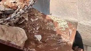 The machine has crushed the Stones #construction #trackhoe 