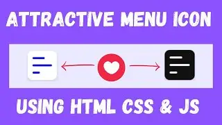 How to Create Menu Icon (Icon List) Using HTML CSS & JS | Step-by-Step Tutorial