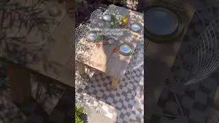 Backyard disaster makeover reveal #backyardmakeover #outdoordining #outdoorliving #powerwashing
