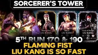 Sorcerers Tower | Fifth Run 170 190 Playing with Liu Kang Team | MK Mobile
