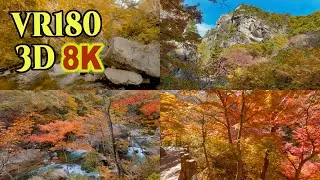 [8K VR180 3D ] 断崖・奇岩・奇石の絶景渓谷「昇仙峡」の紅葉 Spectacular cliff valley 'Shosenn-kyo' in Kofu,Yamanashi,Japan