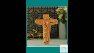 Christ Crucifix &ndash; Hand-Carved Solid Wood | Catholic Wall Cross | Christian Gift for Home Altar Fa...