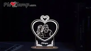 3D Photo Customized Night Light, Photo Engraving Desk Lamp, Custom 3D Acrylic Lamp Gift for Love