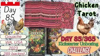 AKU88 - Day 85/365 Day #Kickstarter 🐓 Chicken Tarot deck 🐣🐥 #unboxing #flipthrough #unboxingvideo