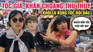 TÓC GIẢ KHĂN CHOÀNG PHỤ KIỆN LÀM ĐẸP CÙNG ÁO DÀI TẾT | THU THÙY CHỢ AN ĐÔNG