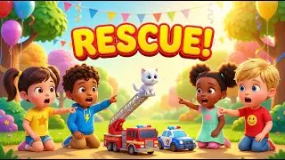 🐱 KITTEN RESCUE! Fire Truck & Police Car Team 🚒🚓 Bim Bam Boom Cartoon