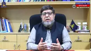 Prof. Dr. Jawad Iqbal Chairman Admission Committee announces opening of Admissions for Fall 2024
