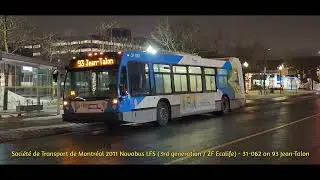 Société de Transport de Montréal 2011 Novabus LFS (3rd gen / ZF Ecolife) - 31-062 on 93 Jean-Talon