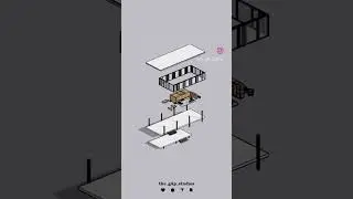 exploded axonometric view of Farnsworth house... #motiongraphics #architecture #shorts #aftereffects