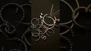 Handcrafted 24k Gold and Pure Platinum Menē Earrings