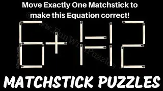 Matchstick Math Puzzles | Matchstick Math Problems