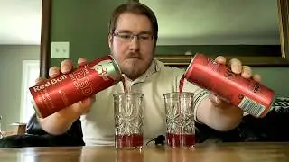 Red Bull Cranberry vs V8 Blackberry Cranberry Energy Drink Review Comparison