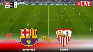 🔴PES 21 : BARCELONA vs SEVILLA | Spain La Liga 2024 | Full Match | Game Simulation