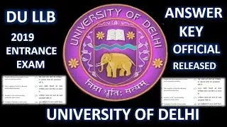 DU LLB ENTRANCE EXAM 2019 ANSWER KEY