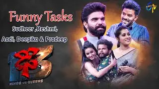 Sudheer,Rashmi,Hyper Aadi, Deepika & Pradeep | Funny Tasks | Dhee 13 | Kings vs Queens | ETV Telugu