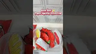 Asmr Red Paper Squishy Collection ✨ #diy #asmr #shorts #squishi #papercraft