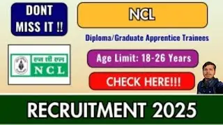 Diploma / Graduation apprentice training vacancy NCL madhyapradesh #diploma #graduation #apprentice 