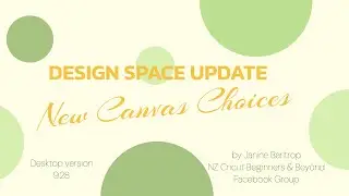 Cricut Design Space Update - Desktop Live version 9.28 - New Canvas Choices (August 2025)