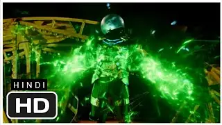 Spiderman and Mysterio vs Fire Elemental Epic Fight Scene Hindi - Spider-Man  Far From Home