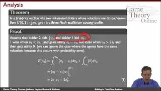 Game Theory Part 2  4 04  Bidding in First Price Auctions