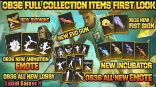 Ob36 All Weapon Skin , Gloo Wall Skin , New Emote And New Bundle Review | Squid Gamer ff