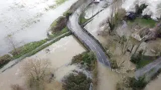 Flooding At Paper Mill Lock Chelmsford Essex Dji Mavic Mini Drone HD 1080p
