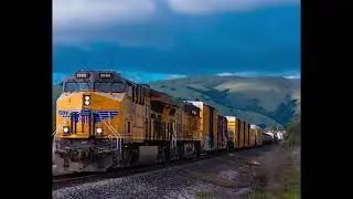 Freight Train in Distance Fog Horn Ambience Sound Effect