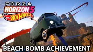 Forza Horizon 5 Hot Wheels - Beach Bomb Achievement - 3 Star Danger Sign in 1963 VW Type 2 De Luxe