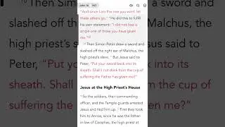 John 18 NLT‬‬(Holy Bible)Download this Holy Bible in the App Store. Jesus Is Betrayed and Arrested￼