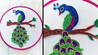 paper quilling peacock tutorial / paper quilling art / home decoration / wallmate / Paper craft