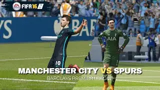 Manchester City vs Tottenham Spurs | EA Sports | Barclays Premier League | FIFA 16 Football Match