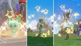 SHINY SPRIGATITO FAMILY after 1405 EGGS in POKEMON SCARLET