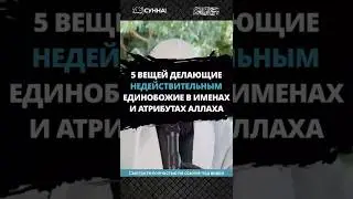 5 вещей, делающие недействительным Единобожие в Именах и Атрибутах Аллаха || Сирадж Абу Тальха
