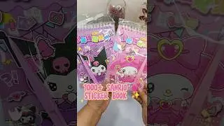 Sanrio 1000+ sticker book unboxing 💖Best kawaii sticker collection for students & journal lovers ✨