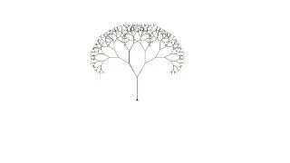 Fractal tree by python