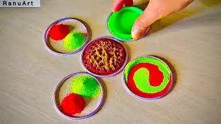 2025 Raksha Bandhan Rangoli Design 🌼 Simple & Unique Rakhi Decoration🌼 Ranu Art