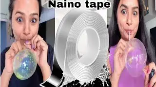 How to make Nano Tape ballon|Diy Nano tape bubble|Nano tape balloon without hair dryer