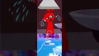 ⚔️Raddy vs Black 🔥 Epic Sprunki Battle | Tiles Hop Animation #shorts