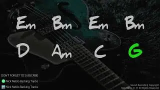 Sad Slow Blues Ballad Guitar Backing Track E Minor